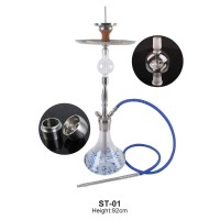 2018 Popular High Quality Steel Hookah Wholesale 304 Stainless Steel Hookah Click Laser And Handle Shisha Hookah